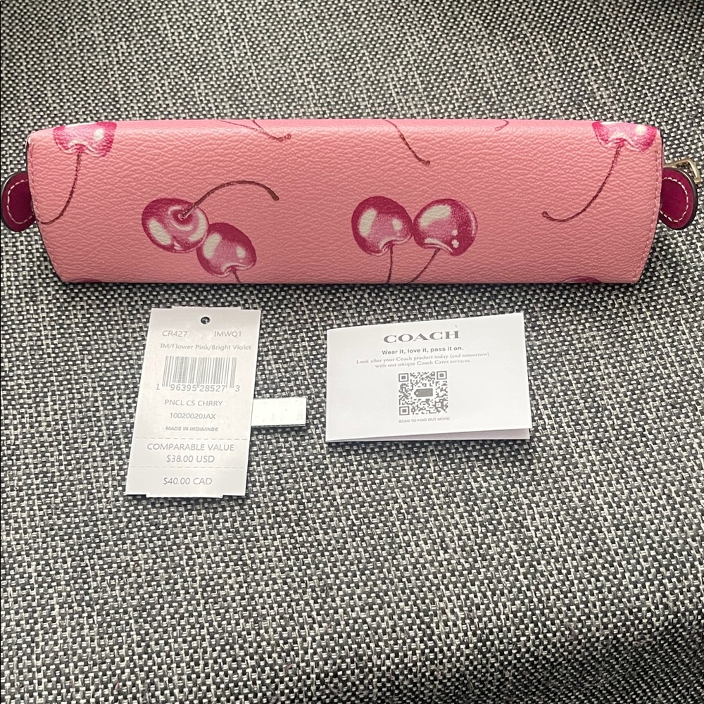 Coach Pink Cherry Cosmetic Case - Picture 3 of 7